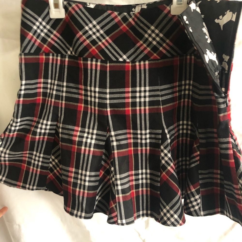 Plaid schoolgirl mini skirt